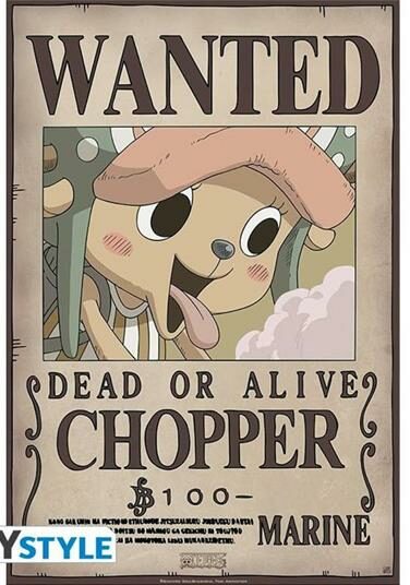 Miniatura per il prodotto One Piece Wanted Chopper new 52×38